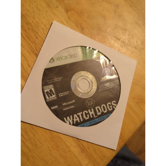 Other - Watch Dogs (Xbox 360, 2014) Installation Disc Only